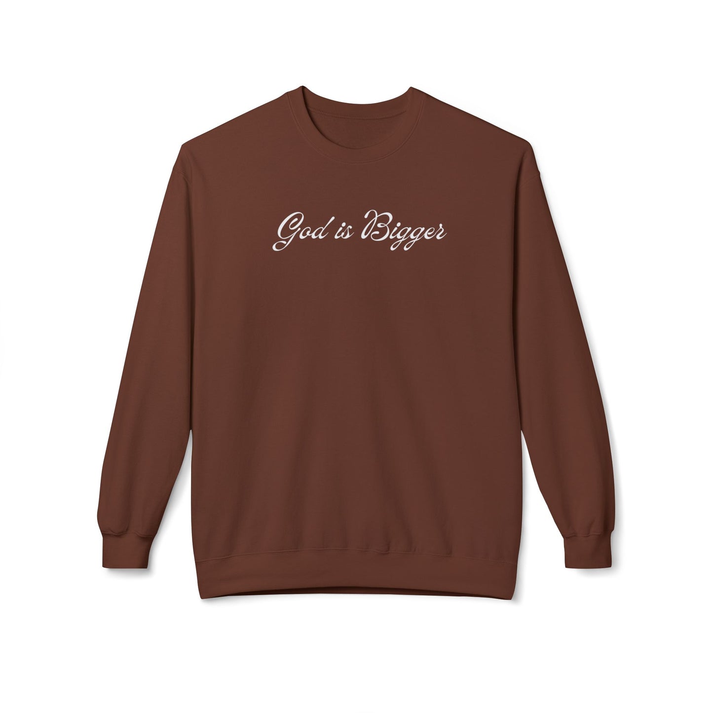 God is Bigger Unisex Midweight Softstyle Fleece Crewneck Sweatshirt