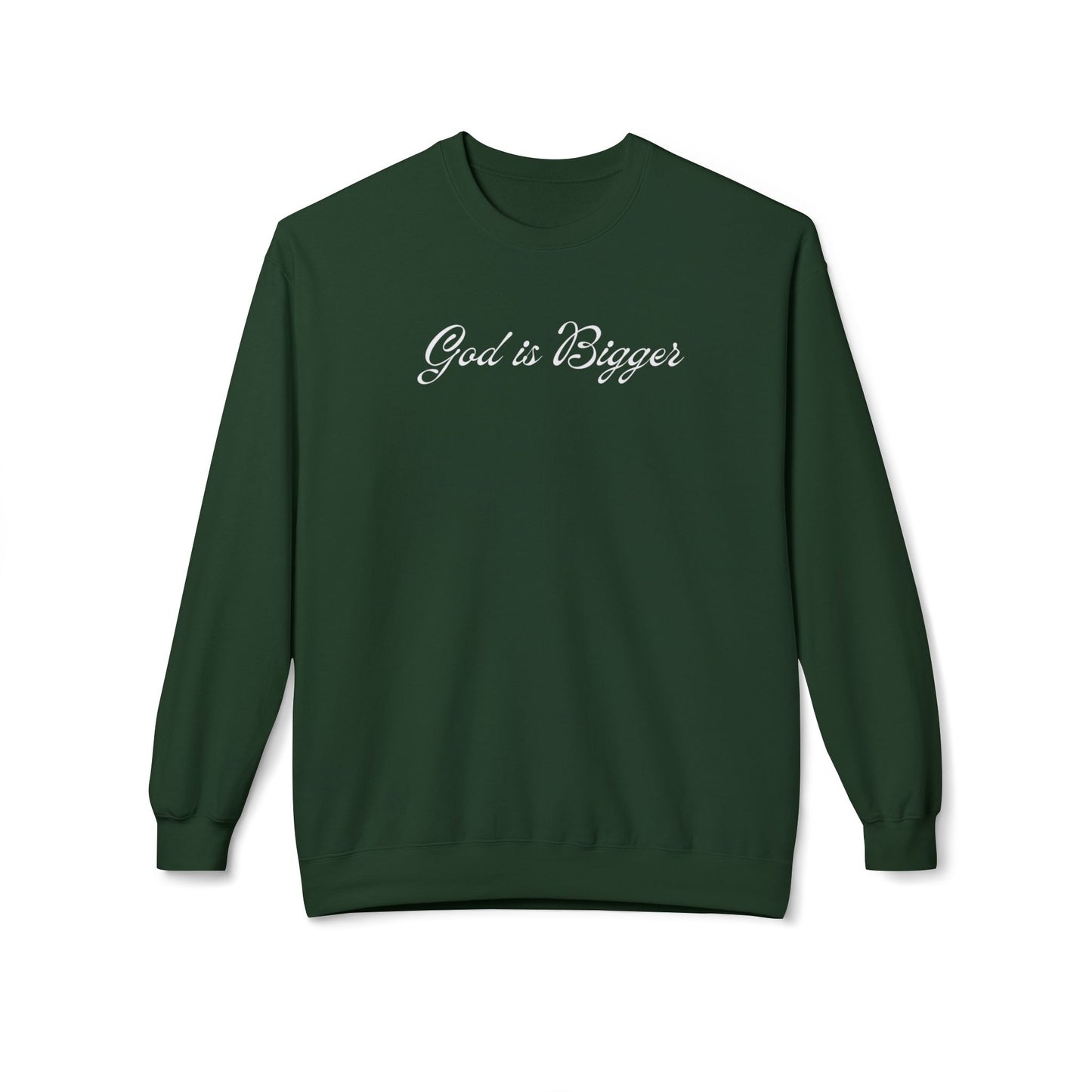 God is Bigger Unisex Midweight Softstyle Fleece Crewneck Sweatshirt